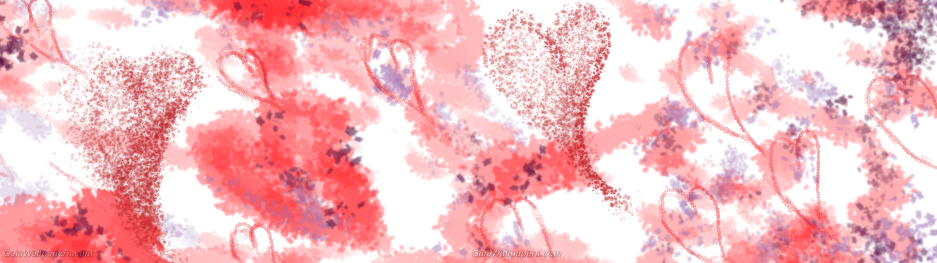 Aquarelle abstraite de Saint-Valentin - Fonds d'écran gratuits