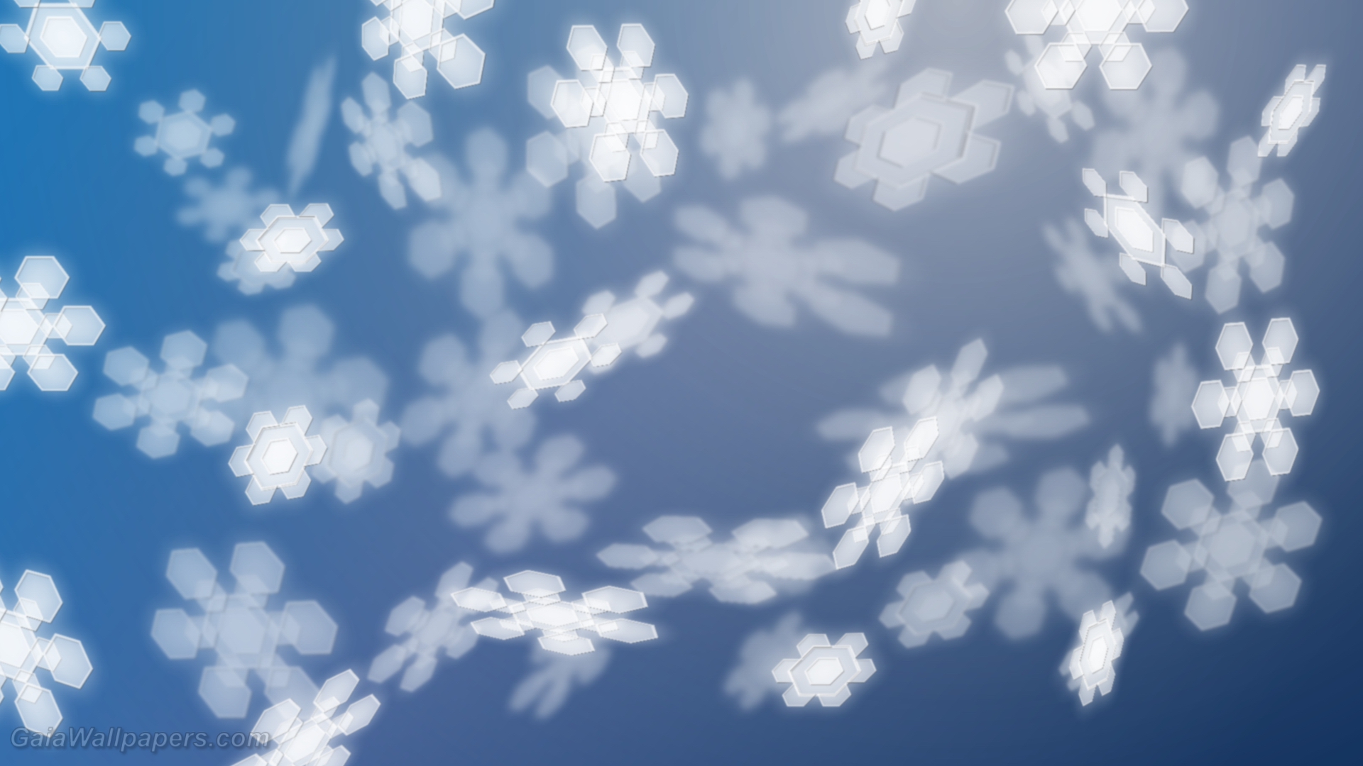 Virtual snowflakes - Free desktop wallpapers