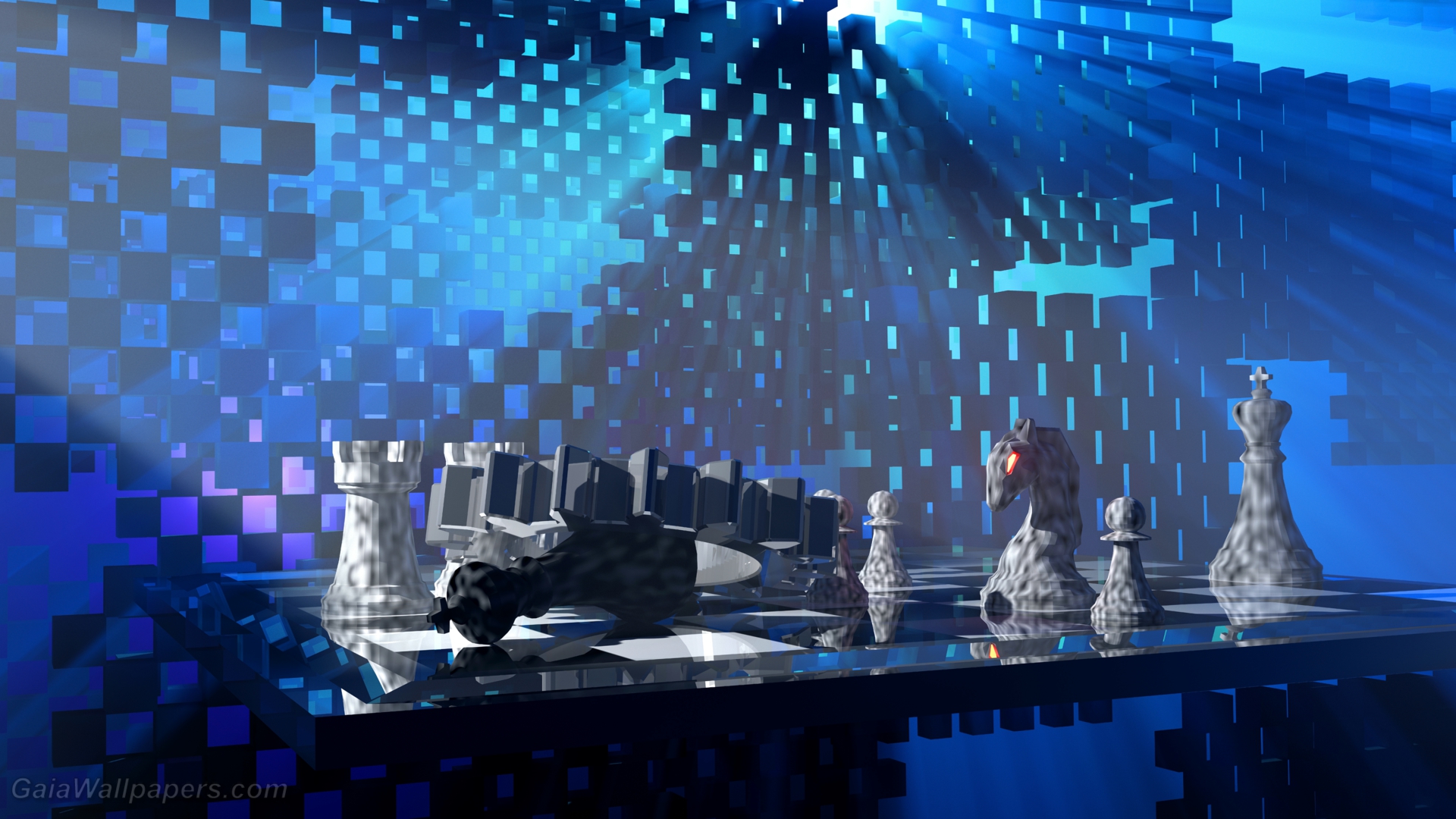 Checkmate in the virtual space - Free desktop wallpapers