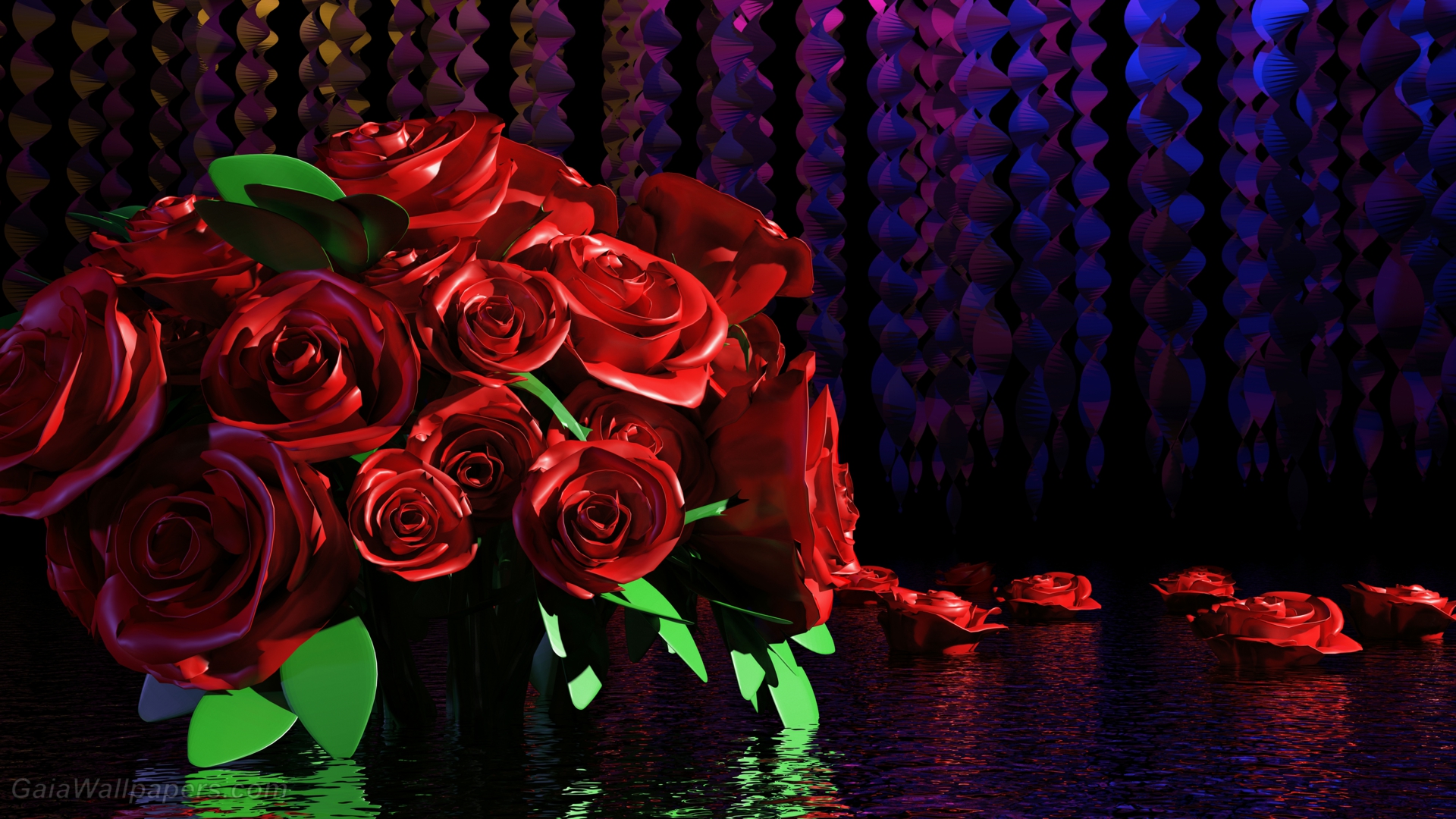 Peaceful roses in the calm energy space - Free desktop wallpapers