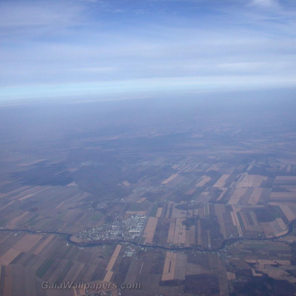 Vue aérienne de la Montérégie et du Mont Yamaska à 9000 pieds - Fonds d'écran gratuits