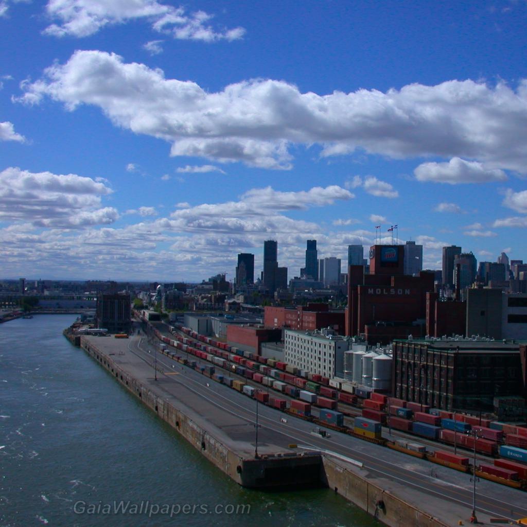 Old Port of Montreal seen from the Jacques Cartier Bridge - Free desktop wallpapers
