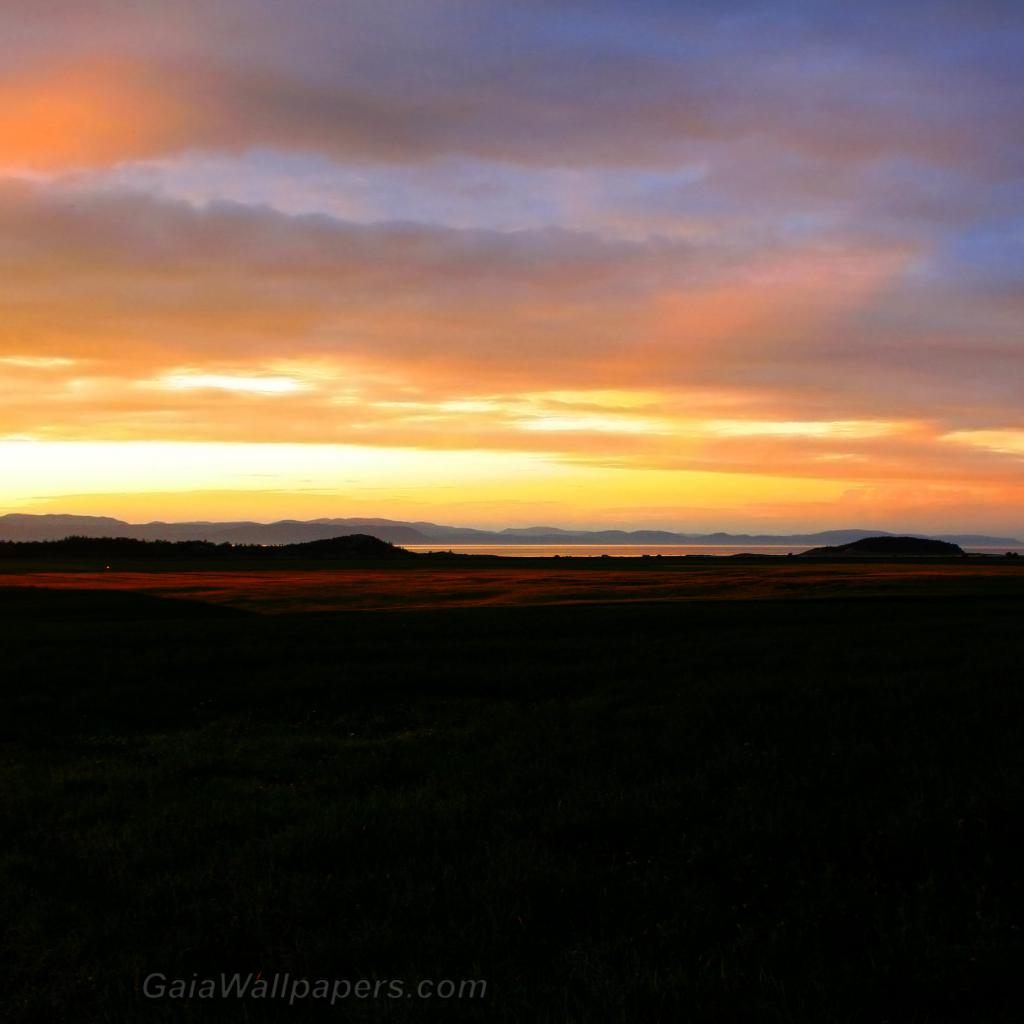Late sunset over the countryside of Kamouraska - Free desktop wallpapers