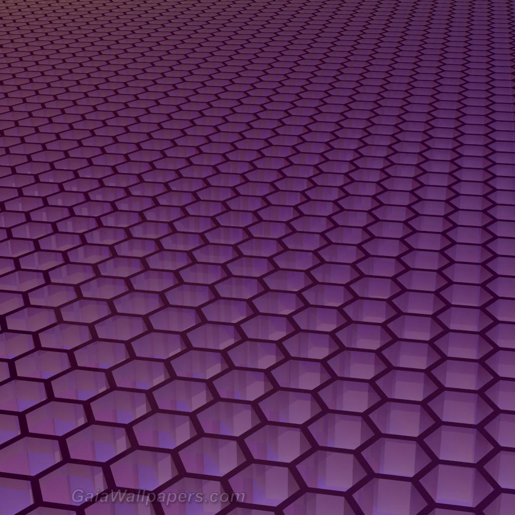 Grille infinie hexagonale violette - Fonds d'écran gratuits