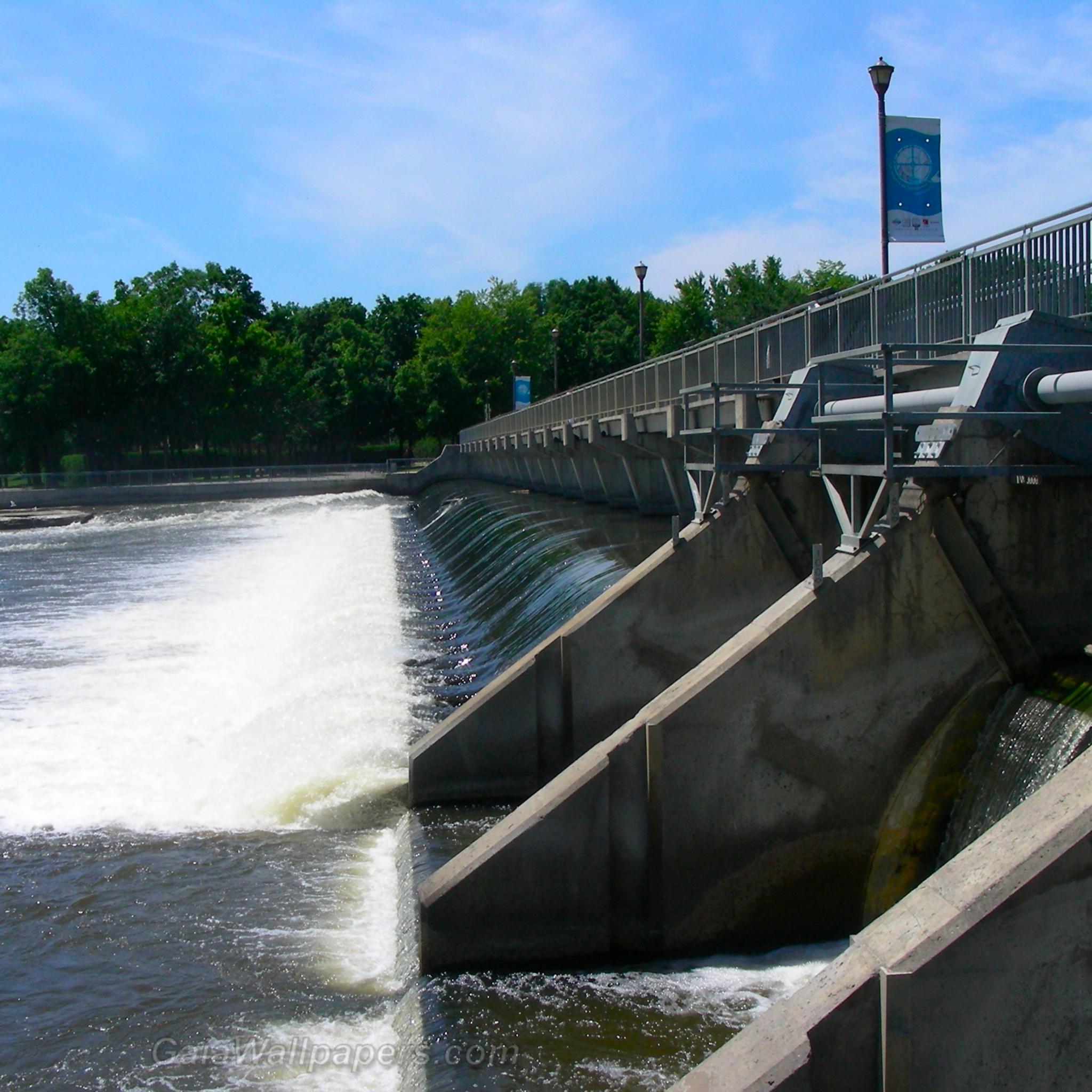 Dam on the Mille Îles river - Free desktop wallpapers