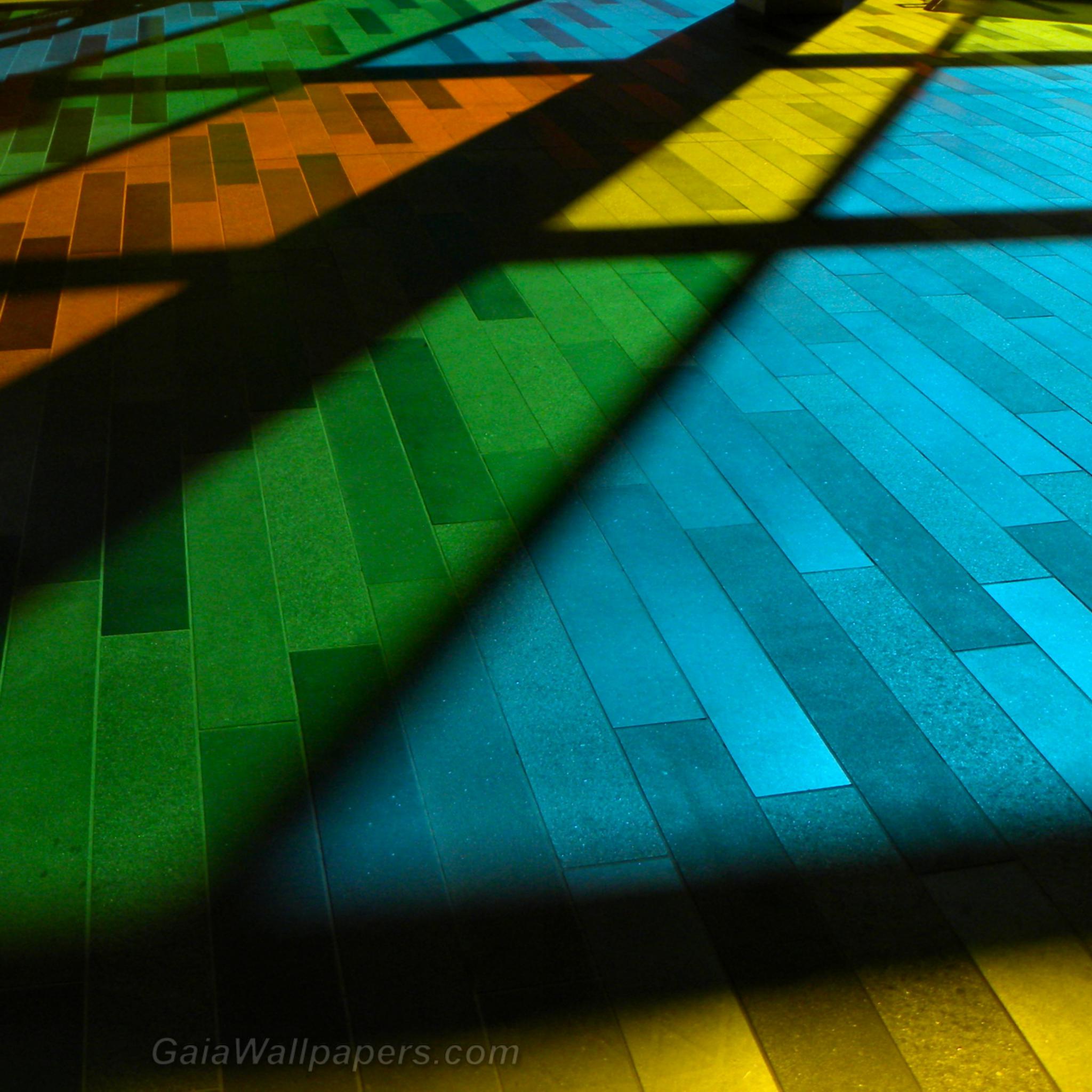 Window colors projected on the ground - Free desktop wallpapers