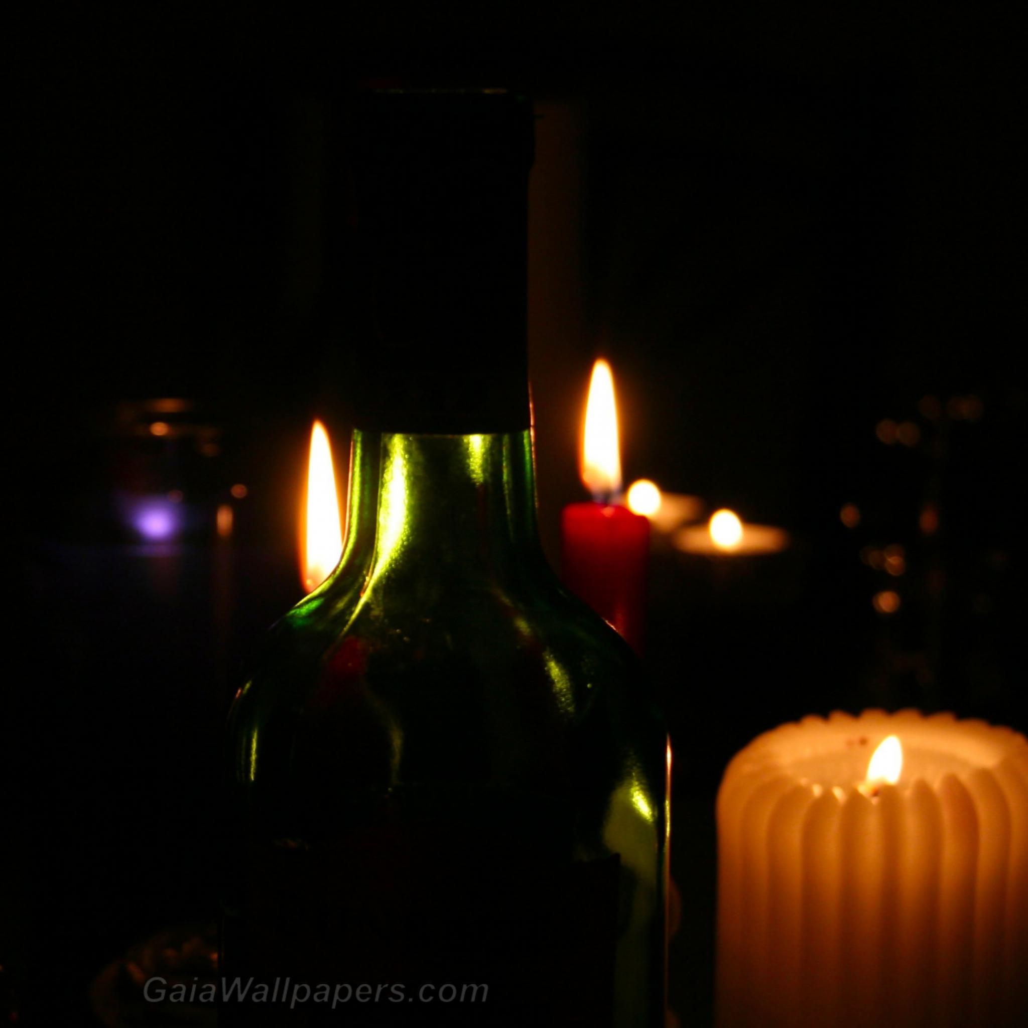 Candles and bottles - Free desktop wallpapers