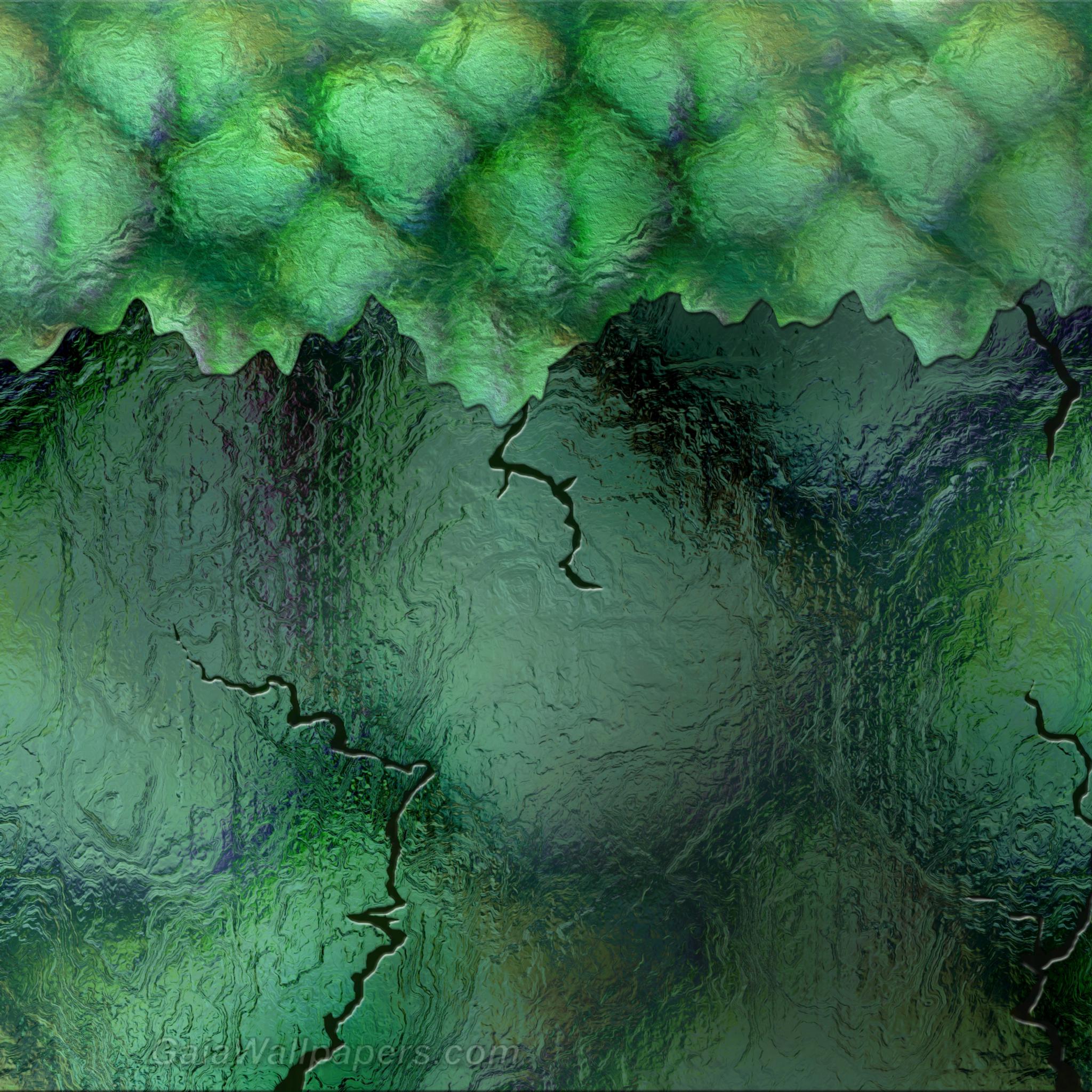 Abstract wall of green slime - Free desktop wallpapers