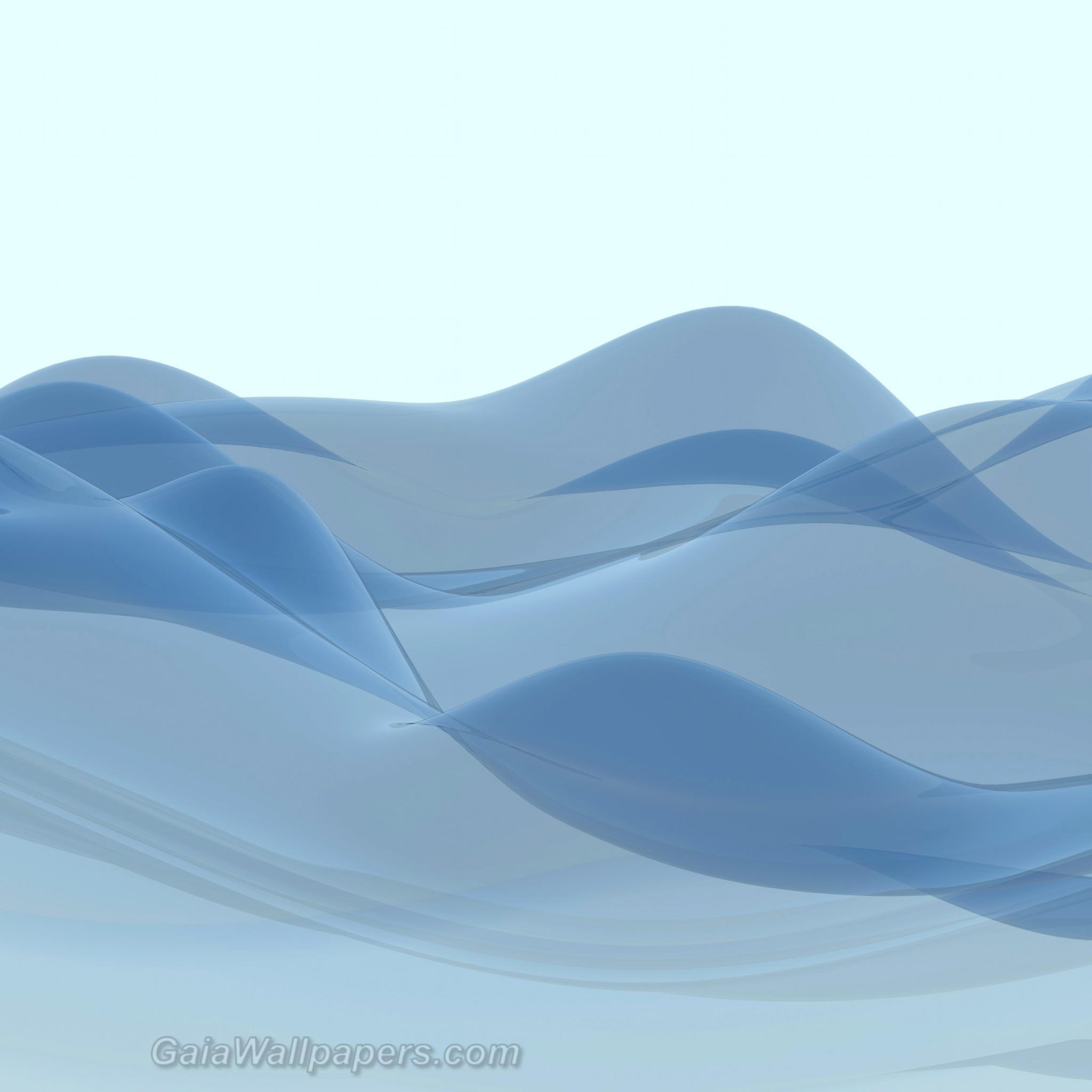 Virtual glassy waves - Free desktop wallpapers