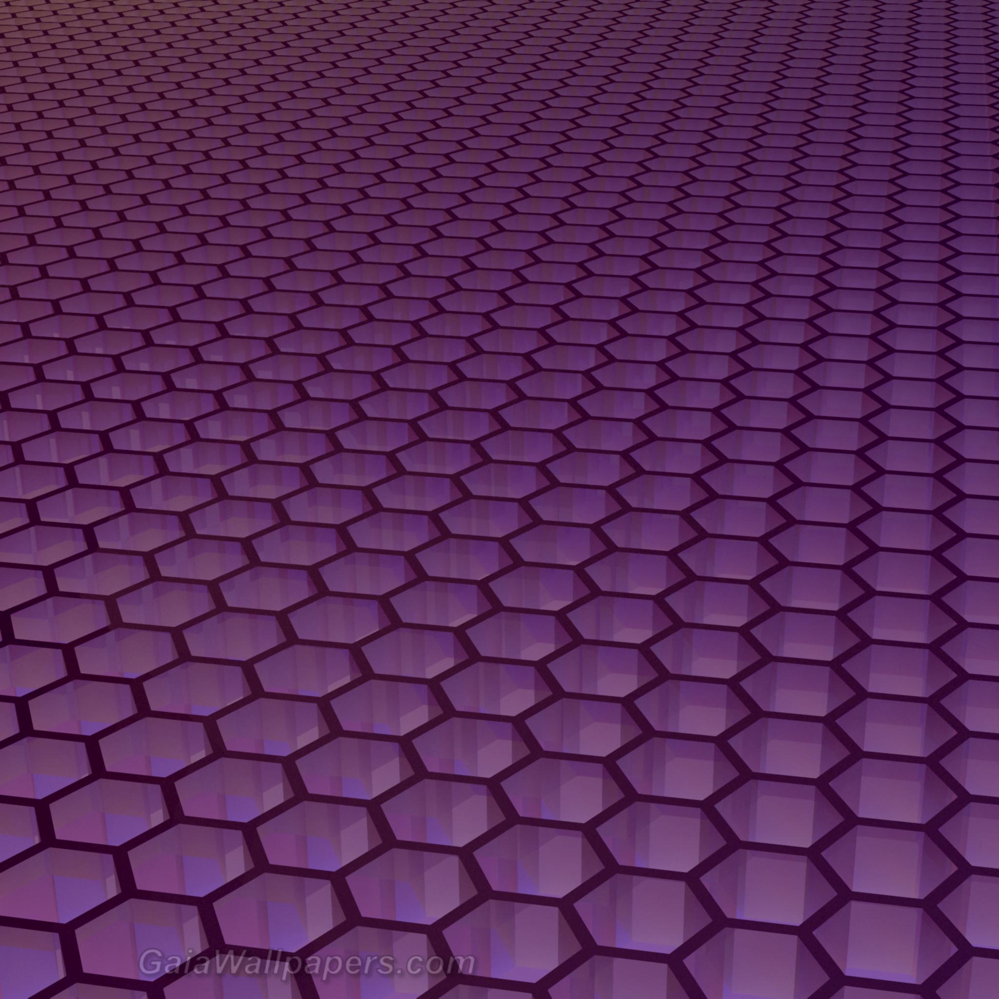 Grille infinie hexagonale violette - Fonds d'écran gratuits