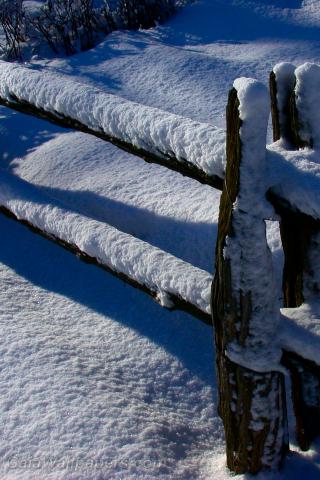 Clôture couverte de neige - Fonds d'écran gratuits