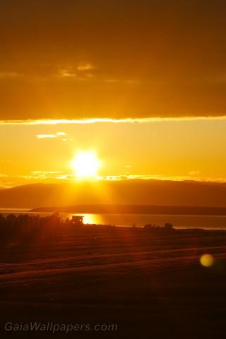 Coucher de soleil intense sur Kamouraska - Fonds d'écran gratuits