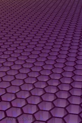 Infinite purple hexagonal grid - Free desktop wallpapers