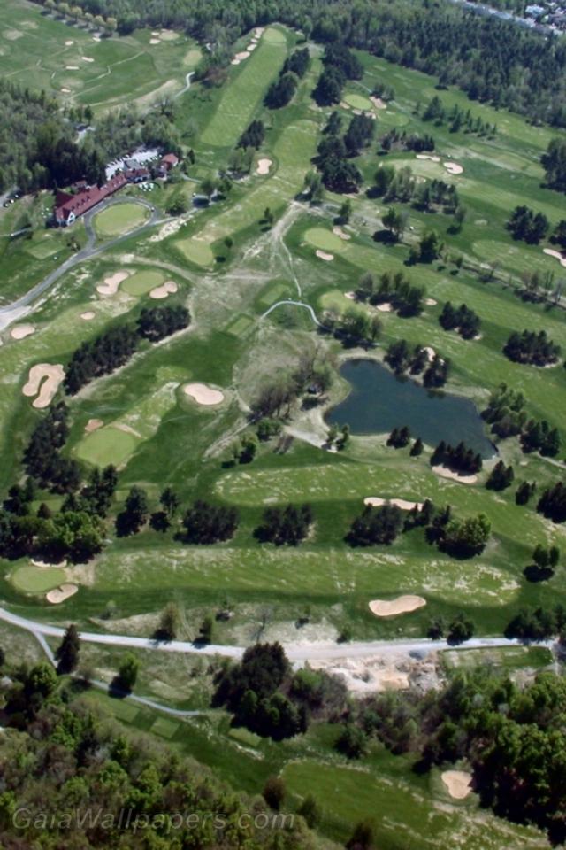 Vue aérienne d'un golf - Fonds d'écran gratuits