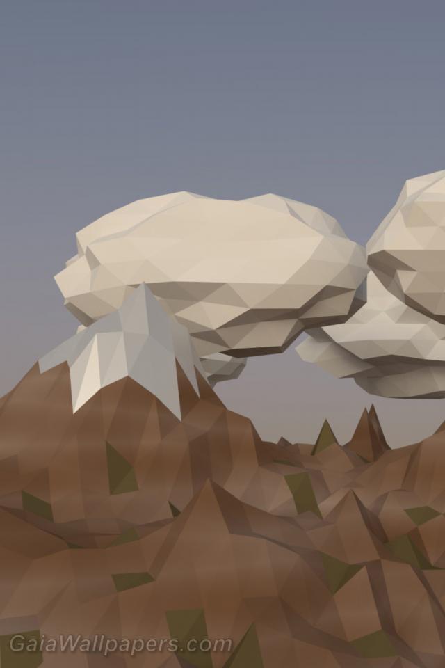 Virtual mountain range - Free desktop wallpapers