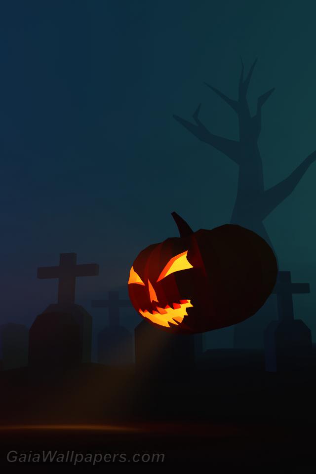 Spooky pumpkin cemetery - Free desktop wallpapers