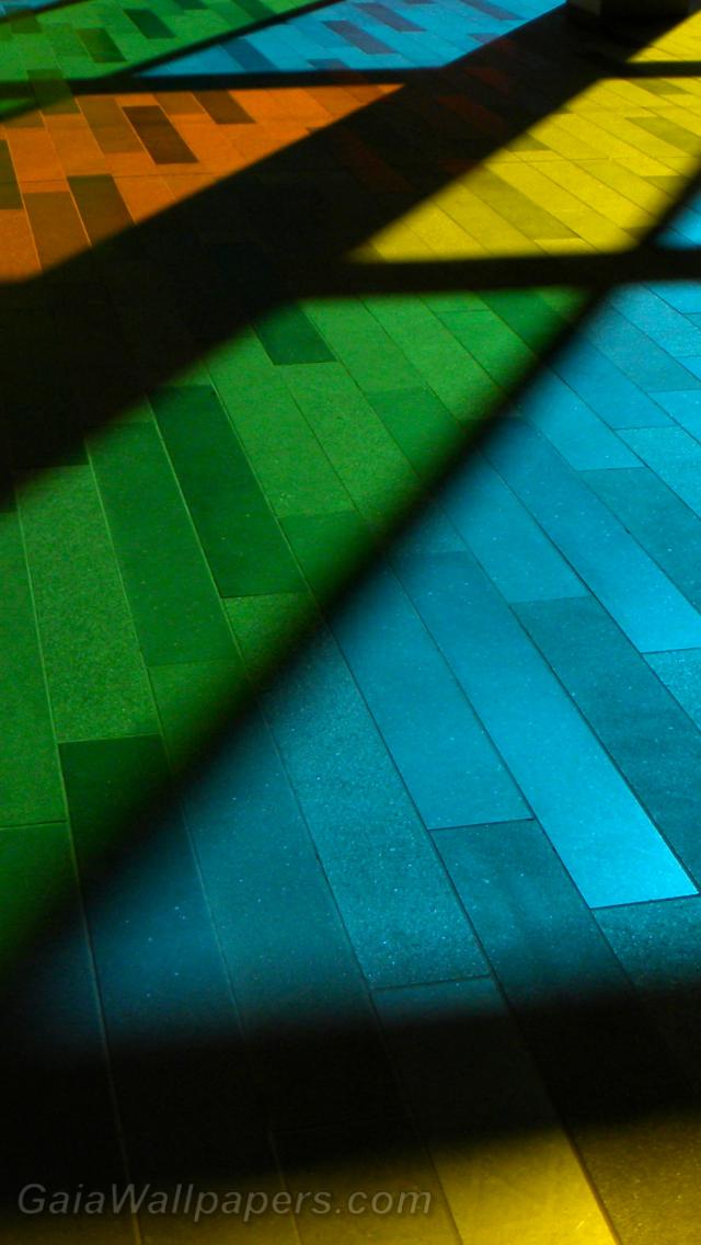 Window colors projected on the ground - Free desktop wallpapers