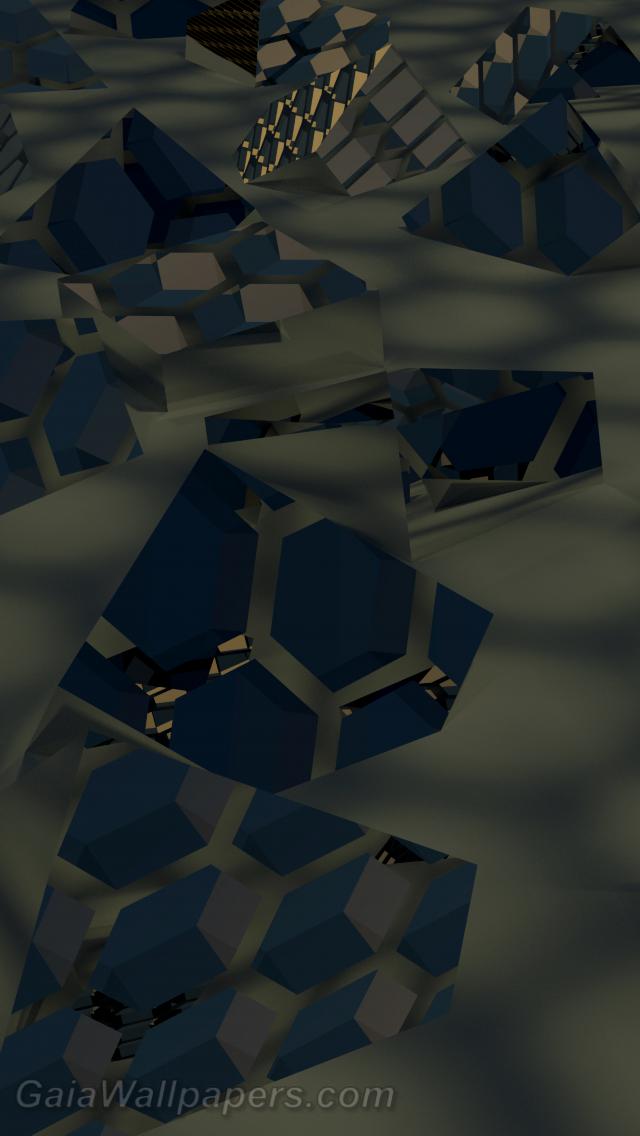 Structure du ciel reflétant dans les cubes - Fonds d'écran gratuits