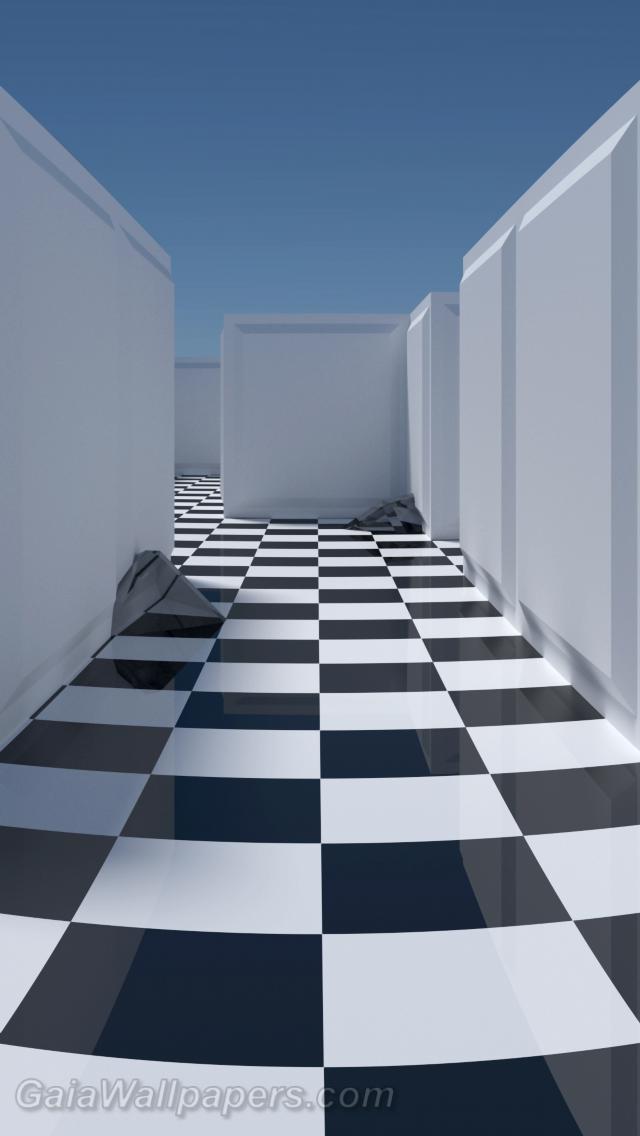 Checkerboard maze - Free desktop wallpapers