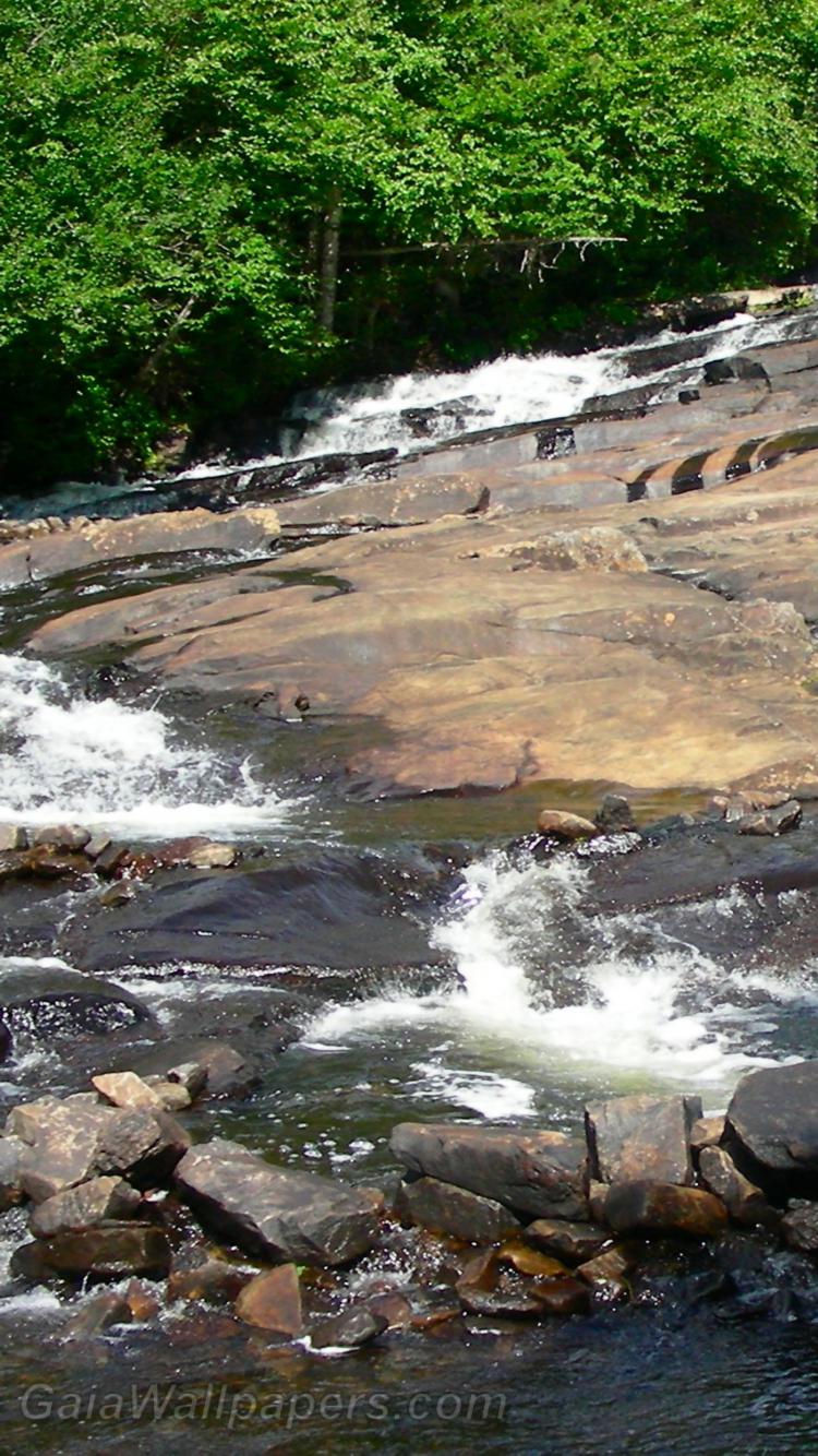Stream waterfalls on the rocks - Free desktop wallpapers