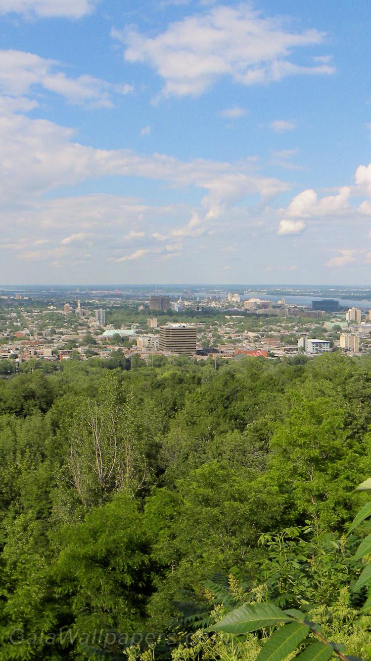 Montréal Est vu du Mont-Royal - Fonds d'écran gratuits