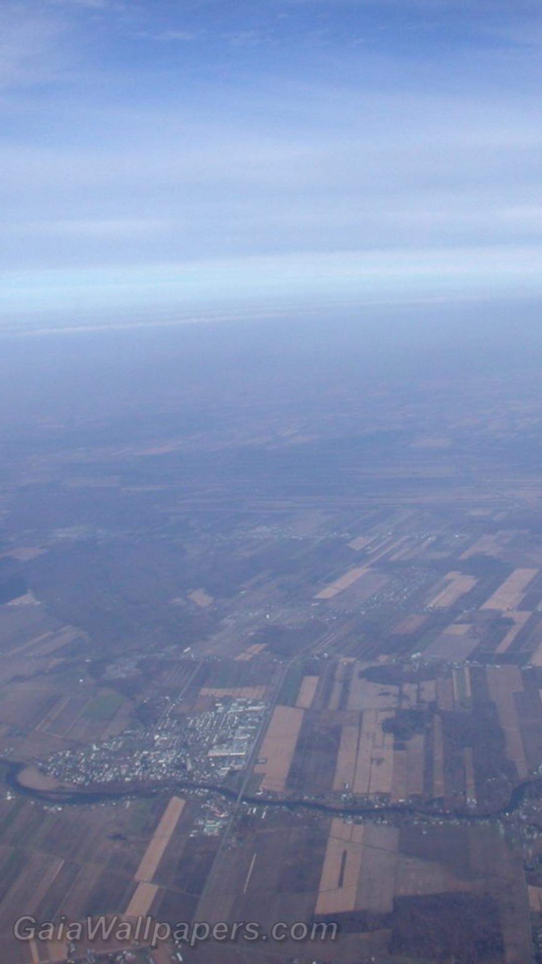 Vue aérienne de la Montérégie et du Mont Yamaska à 9000 pieds - Fonds d'écran gratuits