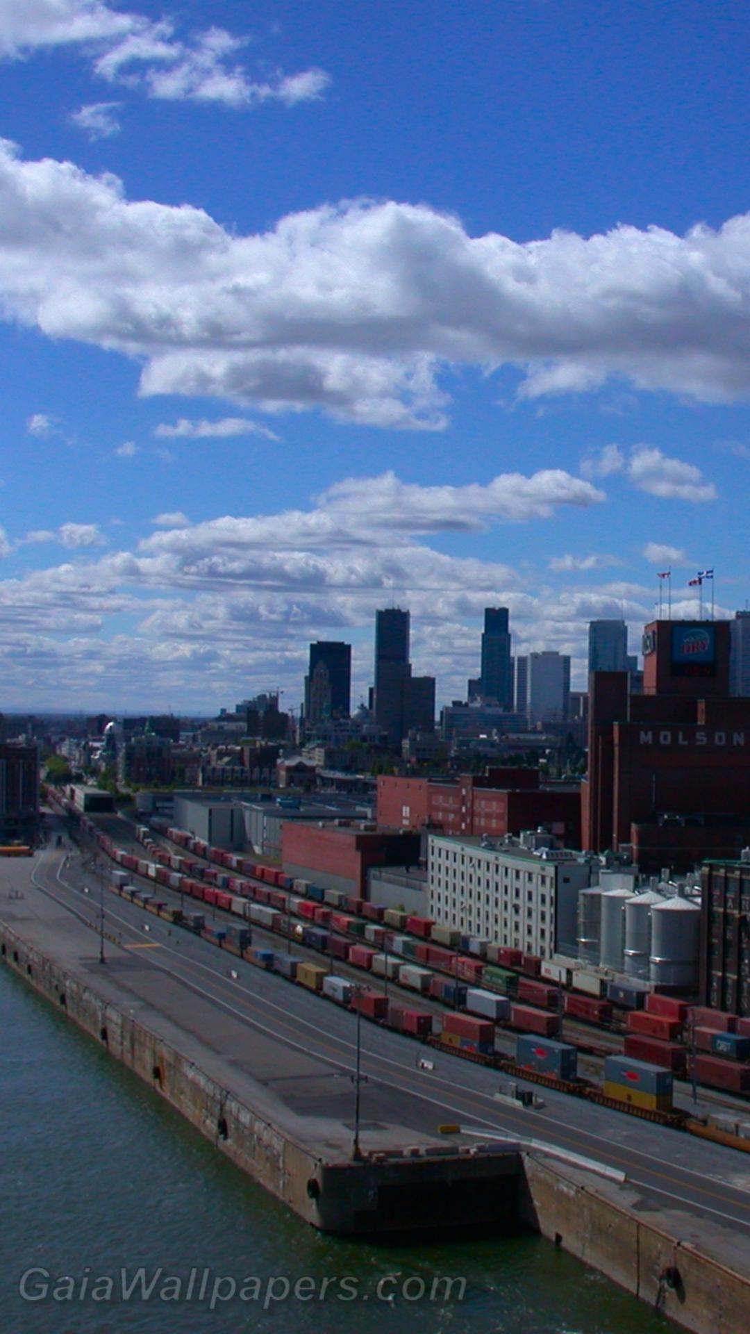 Old Port of Montreal seen from the Jacques Cartier Bridge - Free desktop wallpapers