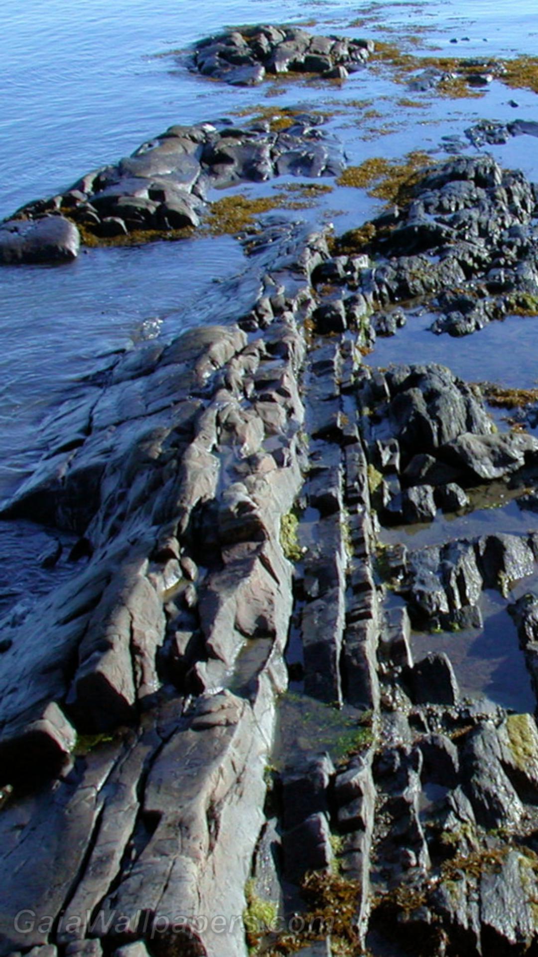 Très vieilles pierres sur les rives du fleuve Saint-Laurent - Fonds d'écran gratuits