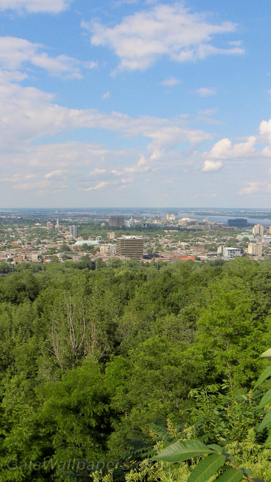 Montréal Est vu du Mont-Royal - Fonds d'écran gratuits