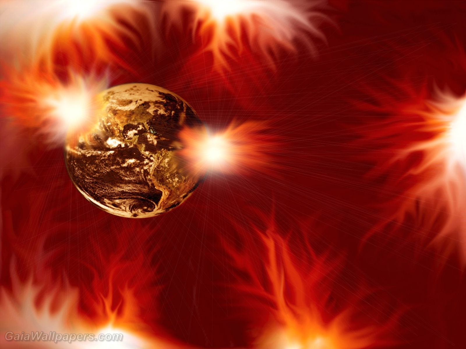 Lost earth in a fire universe - Free desktop wallpapers