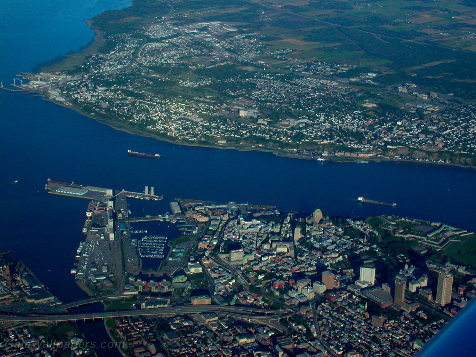 Villes de Québec vue des airs - Fonds d'écran gratuits