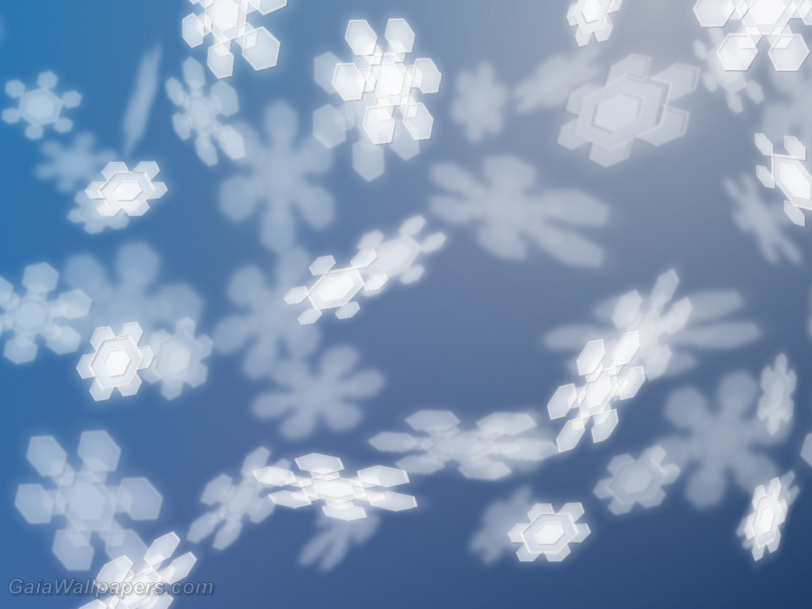 Virtual snowflakes - Free desktop wallpapers