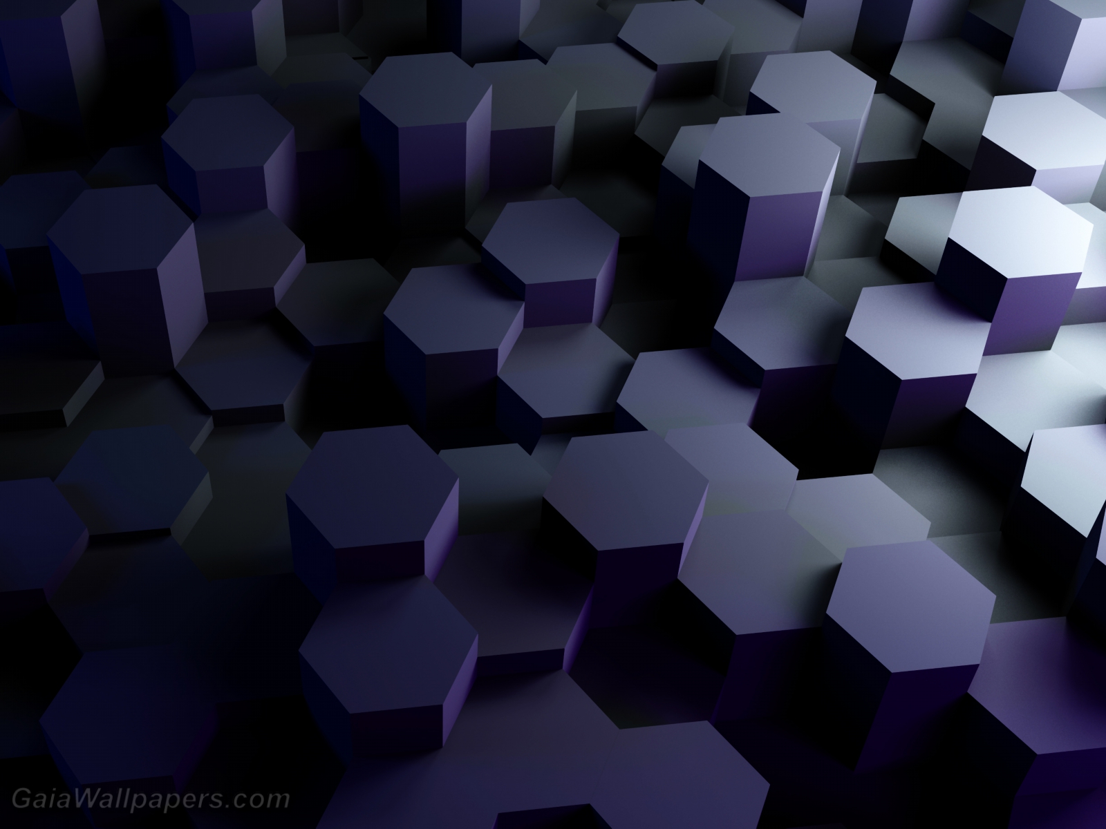 Colonnes d'hexagones entre l'ombre et la lumière - Fonds d'écran gratuits
