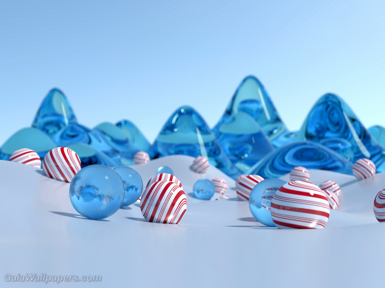 Candy pearls in the frosty land - Free desktop wallpapers