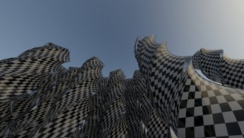Glass chessboard skyscrapers desktop wallpapers