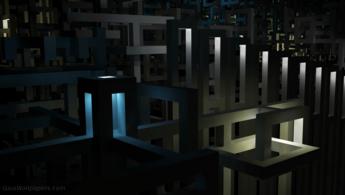 Labyrinth of 3D bridges desktop wallpapers